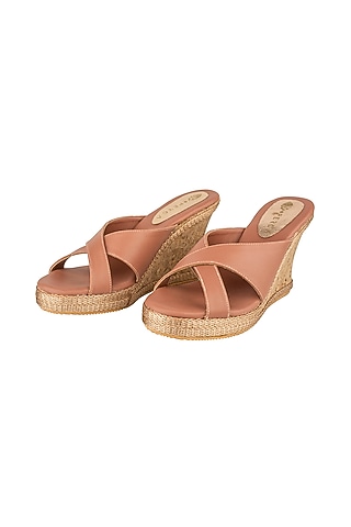 Pink Platform Wedges by Perca