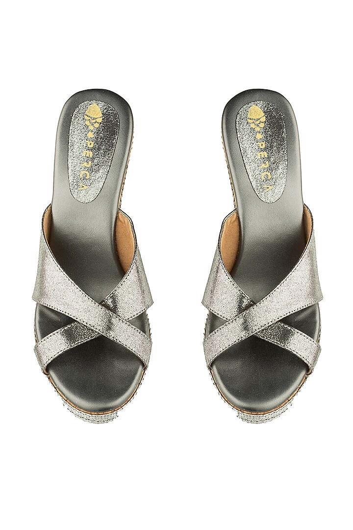 Grey Platform Wedges by Perca at Pernia's Pop Up Shop
