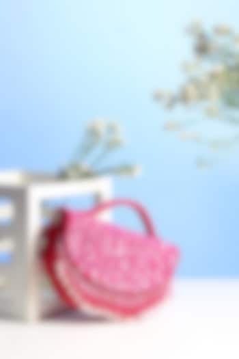 Rani Pink Embroidered Handbag by Puro Cosa