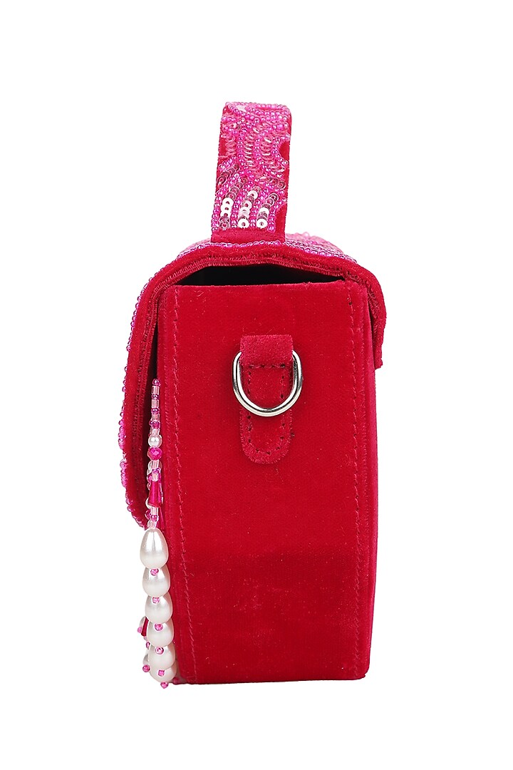Rani Pink Embroidered Handbag by Puro Cosa at Pernia's Pop Up Shop