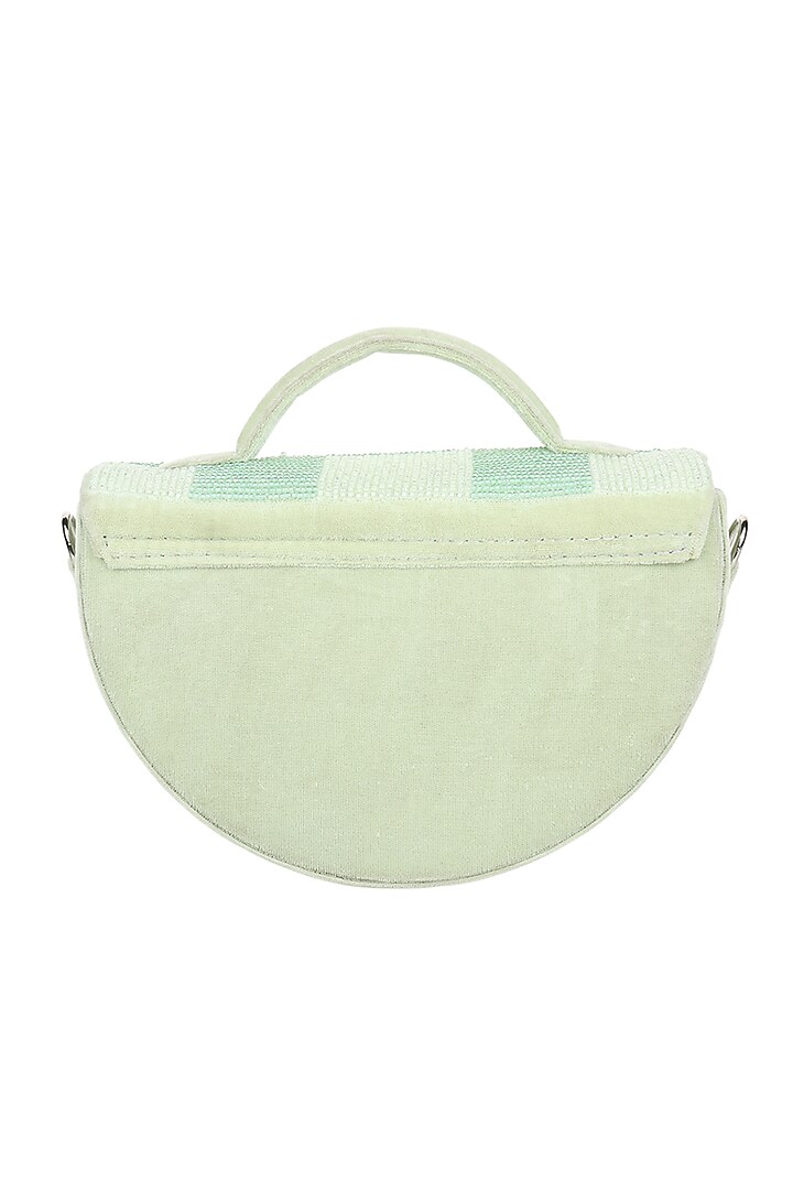 Mint Embroidered Handbag by Puro Cosa at Pernia's Pop Up Shop