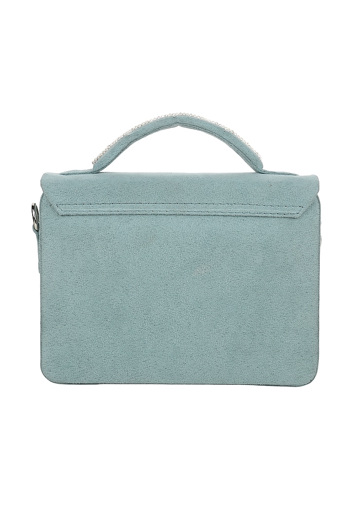 Lime Embroidered Handbag by Puro Cosa at Pernia's Pop Up Shop