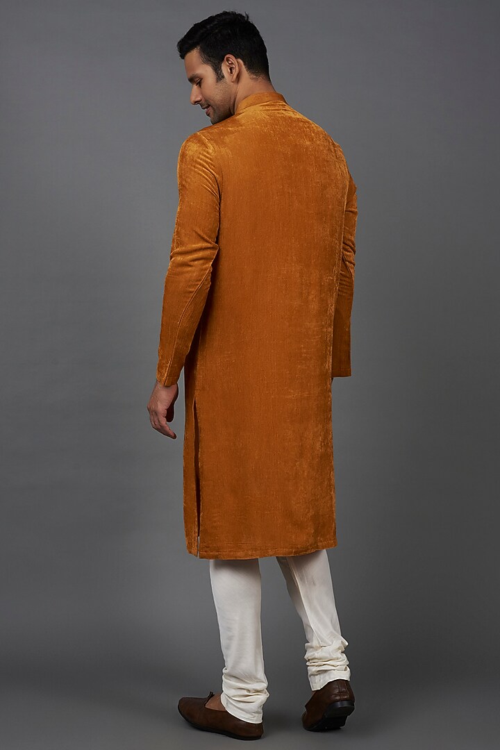 Rust Viscose Kurta Set by Prima Czar at Pernia's Pop Up Shop