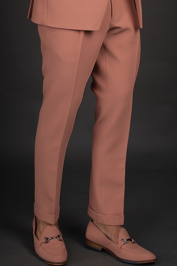 Dry Peach Dobby Tuxedo Set by Prima Czar at Pernia's Pop Up Shop