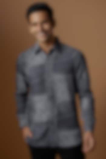 Blue Denim Party Wear Shirt by Prima Czar at Pernia's Pop Up Shop