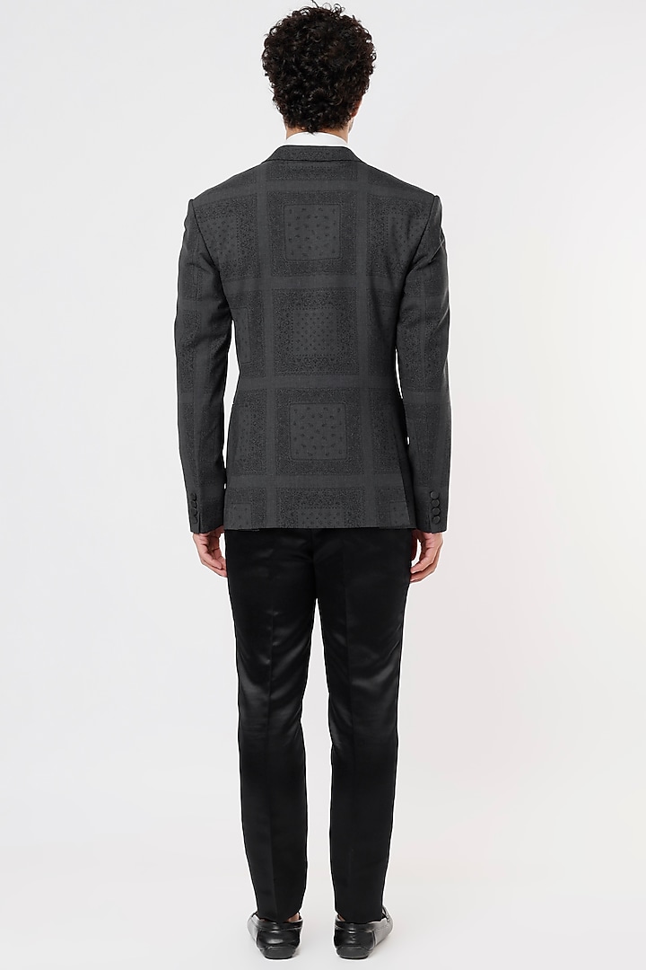 Grey Wool Blazer Set by Prima Czar at Pernia's Pop Up Shop