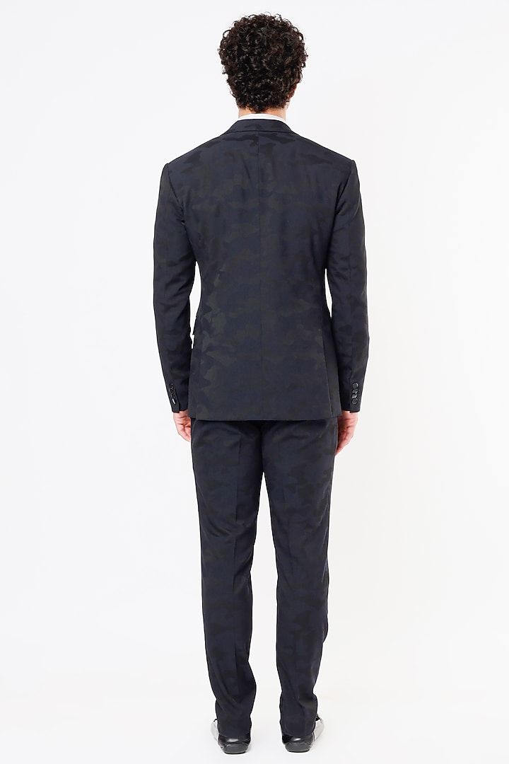 Cobalt Blue Wool Blazer Set by Prima Czar at Pernia's Pop Up Shop