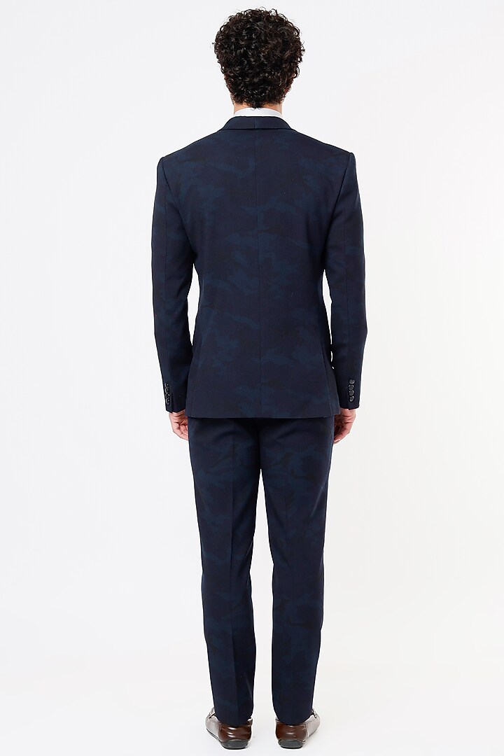 Blue Rayon Blazer Set by Prima Czar at Pernia's Pop Up Shop