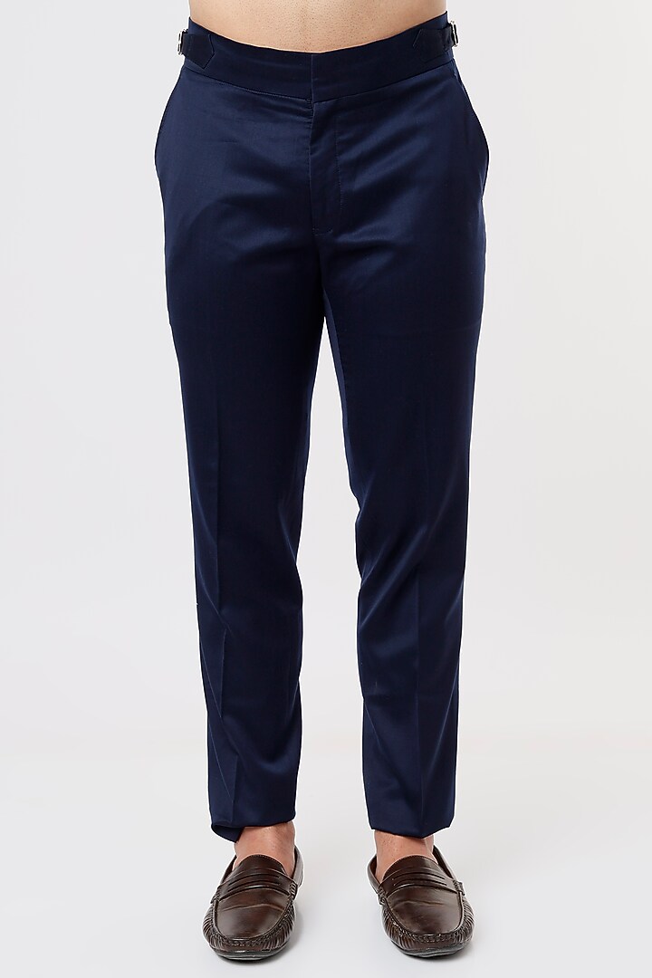 Cobalt Blue Embroidered Blazer Set by Prima Czar at Pernia's Pop Up Shop