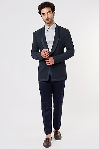 Blue Seersucker Tuxedo Set by Prima Czar