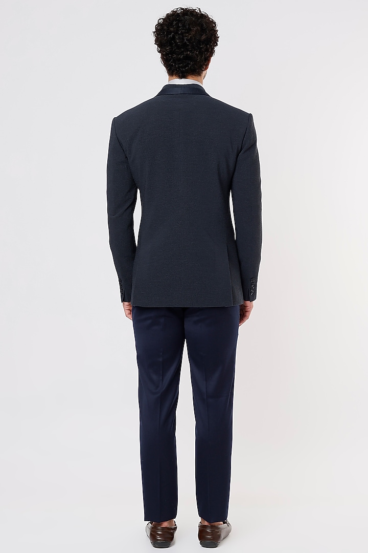 Blue Seersucker Tuxedo Set by Prima Czar at Pernia's Pop Up Shop