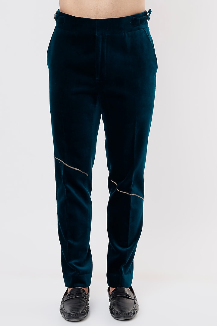 Cobalt Blue Cotton Blazer Set by Prima Czar at Pernia's Pop Up Shop