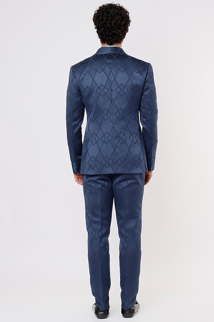 Cobalt Blue Rayon Blazer Set by Prima Czar at Pernia's Pop Up Shop