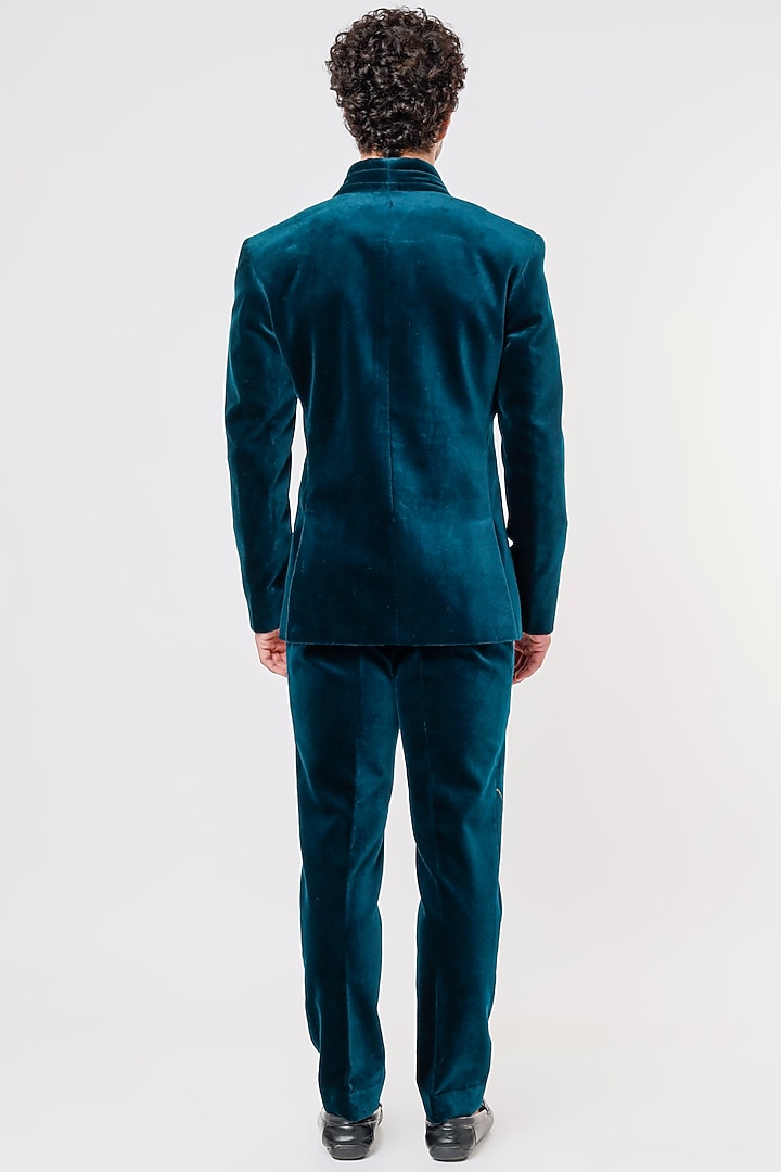 Cobalt Blue Cotton Blazer Set by Prima Czar at Pernia's Pop Up Shop