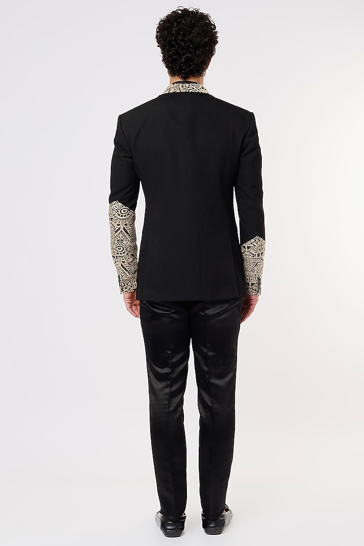 Black Rayon Blazer Set by Prima Czar at Pernia's Pop Up Shop