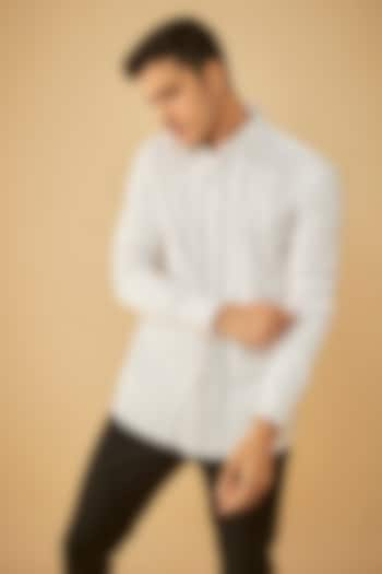 White Cotton Shirt by Prima Czar