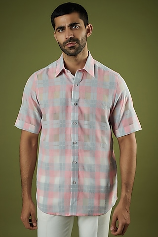Multi-Colored Cotton Printed Shirt by Prima Czar