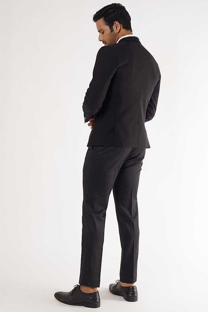 Black & Maroon Wool Blazer by Prima Czar at Pernia's Pop Up Shop