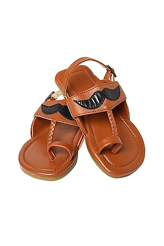 Faux Leather Extended Rand Square Toe Flip Flops