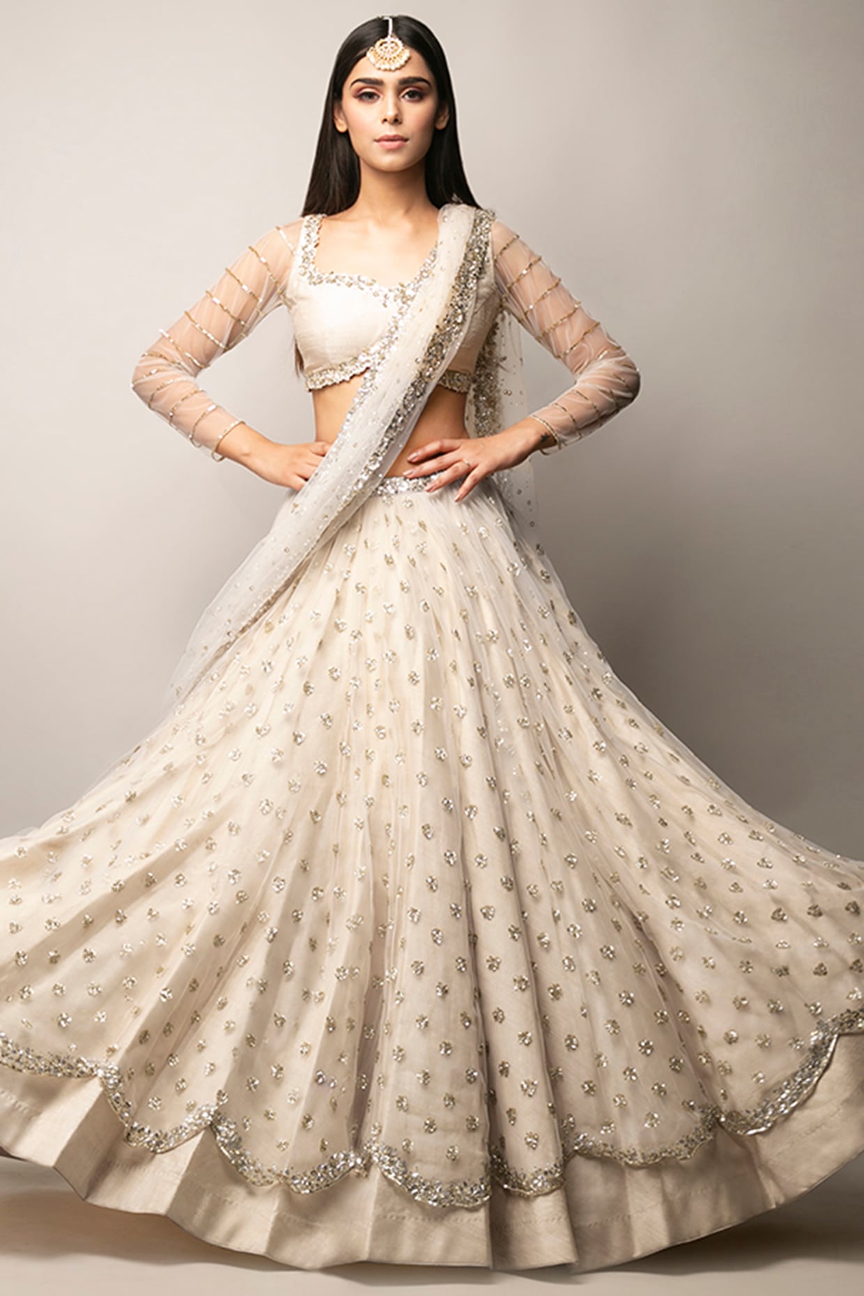 Ivory Pearl Lehenga Set – Seema Gujral