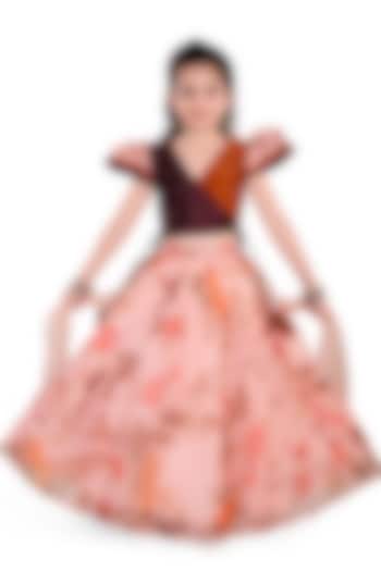 Multi-Colored Cotton Lehenga Set For Girls by Pragya exclusive at Pernia's Pop Up Shop