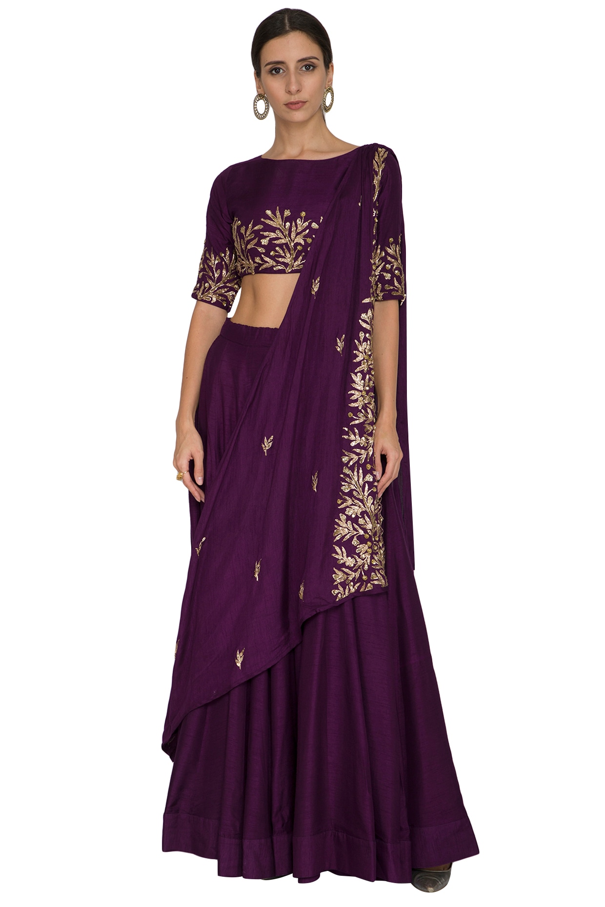purple lehenga skirt