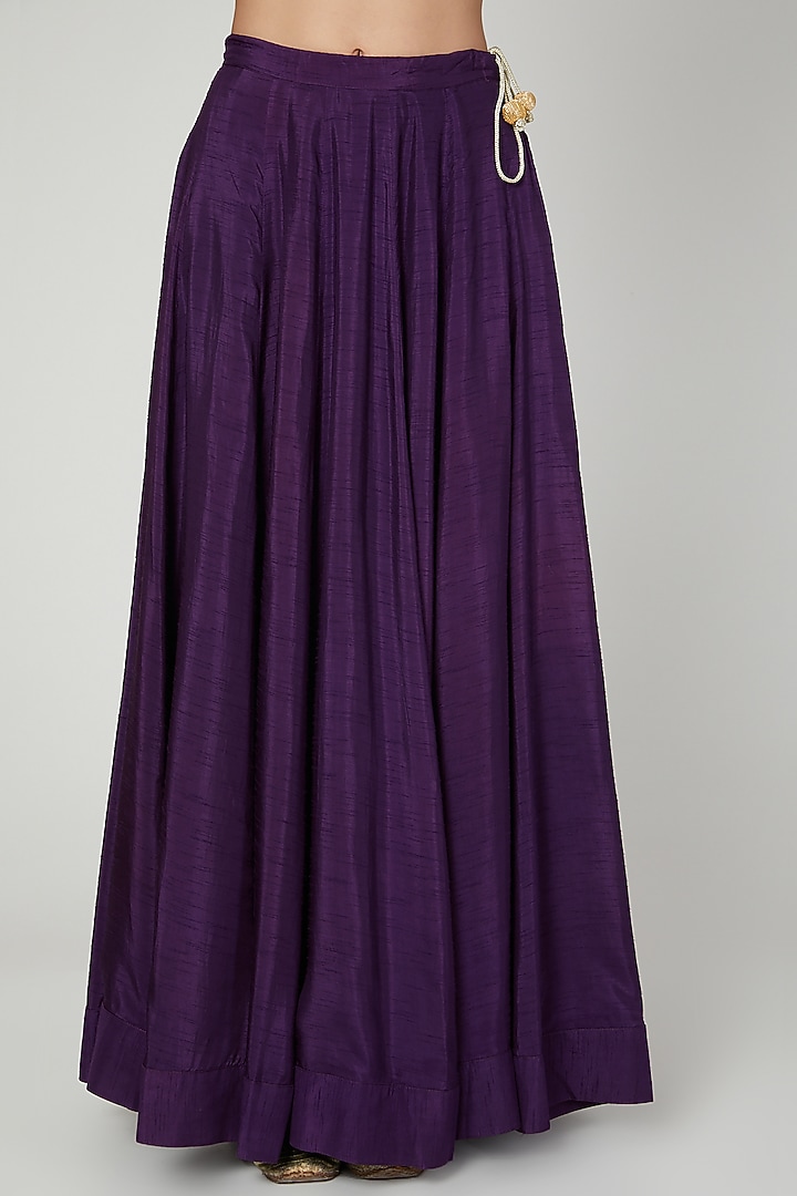 Purple Zardosi Embroidered Jacket Wedding Lehenga Set by Prathyusha Garimella at Pernia's Pop Up Shop