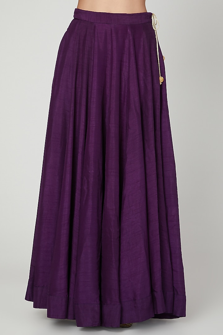 Purple Embroidered Jacket Wedding Lehenga Set by Prathyusha Garimella at Pernia's Pop Up Shop