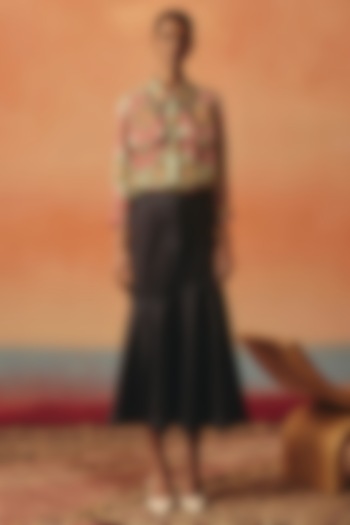 Multi-Colored Pure Crepe Digital Printed Shirt by POOJA RAJGARHIA GUPTA at Pernia's Pop Up Shop