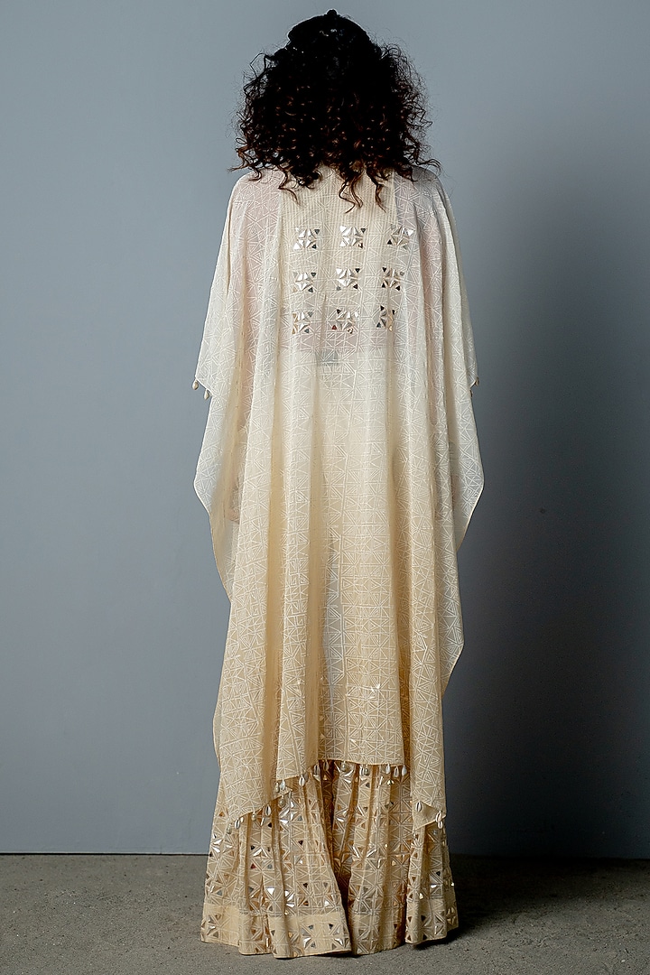 Ivory & Gold Embroidered Wedding Sharara Set by POOJA RAJGARHIA GUPTA at Pernia's Pop Up Shop