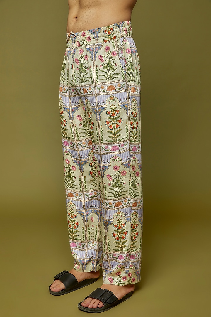 Multi-Colored Modal Floral Printed Party Wear Shirt by PERTE DEGO at Pernia's Pop Up Shop