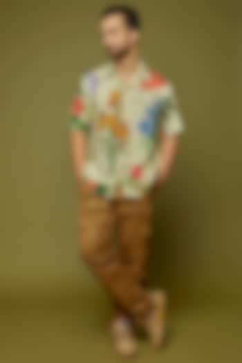 Multi-Colored Modal Printed Party Wear Shirt by PERTE DEGO at Pernia's Pop Up Shop