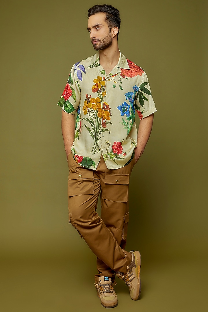 Multi-Colored Modal Printed Party Wear Shirt by PERTE DEGO at Pernia's Pop Up Shop