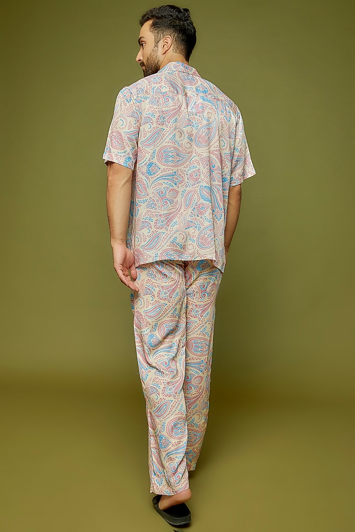 Multi-Colored Modal Paisley Printed Party Wear Shirt by PERTE DEGO at Pernia's Pop Up Shop