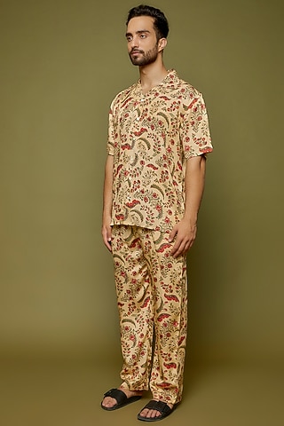 Multi-Colored Modal Printed Shirt by PERTE DEGO