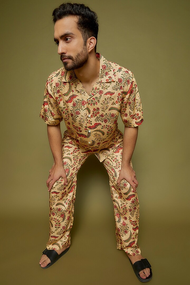 Multi-Colored Modal Printed Party Wear Shirt by PERTE DEGO at Pernia's Pop Up Shop