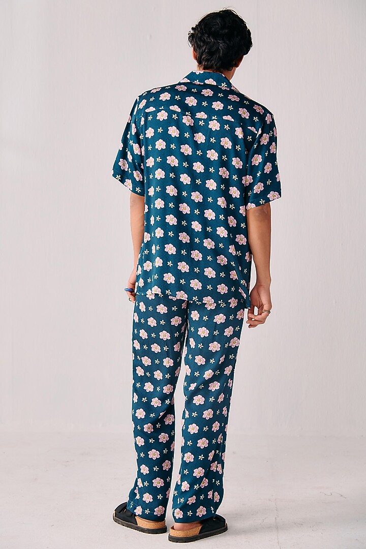 Teal Blue Modal Co-Ord Set by PERTE DEGO at Pernia's Pop Up Shop