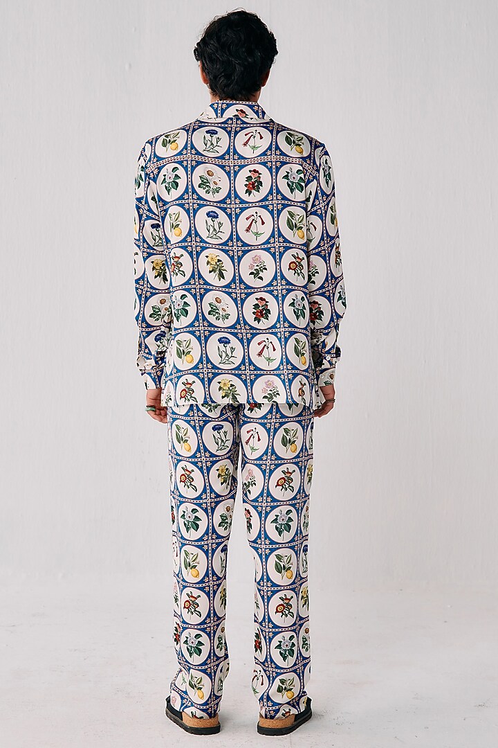 White Modal Satin Co-Ord Set by PERTE DEGO at Pernia's Pop Up Shop