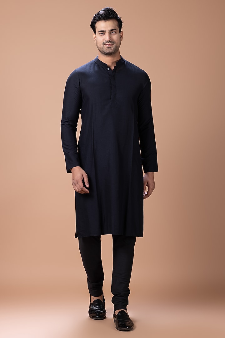 Black Cotton Silk Zardosi Embroidered Bundi Jacket Set by PRIYANKA HARALALKA at Pernia's Pop Up Shop