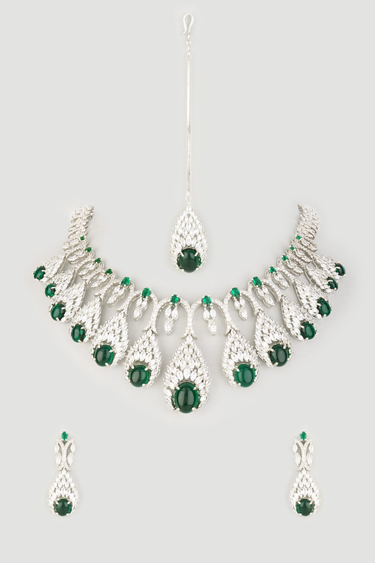 Buy quality 925 silver u shape chain hanging diamond pendant set in  Ahmedabad
