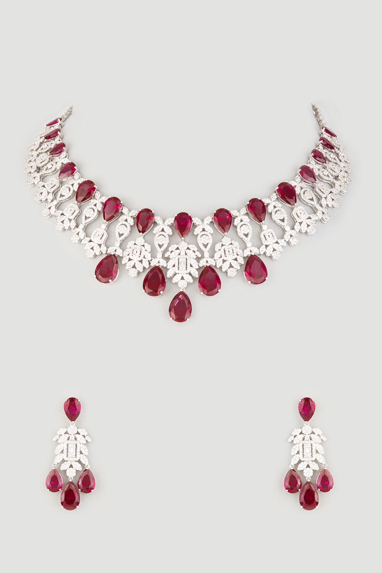 Ruby deals jewelry set