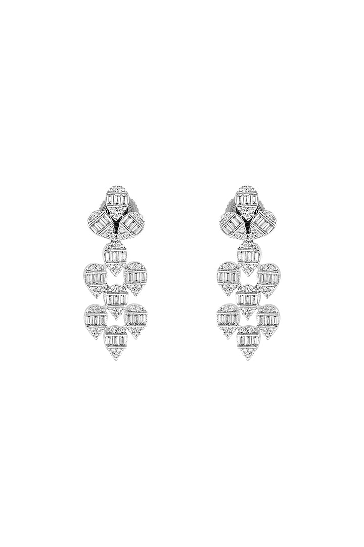 White Finish Cubic Zirconia Stone Necklace Set by Prihan Luxury Jewelry at Pernia's Pop Up Shop