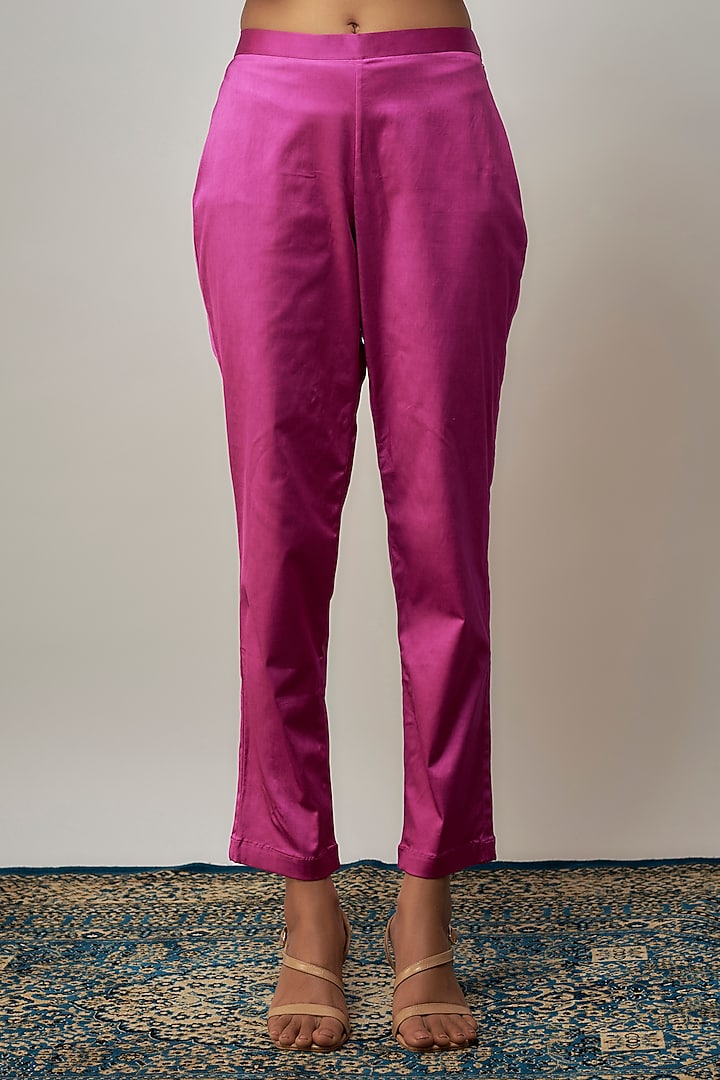 Pink Tissue Organza Embroidered Kurta Set by Prisha's at Pernia's Pop Up Shop