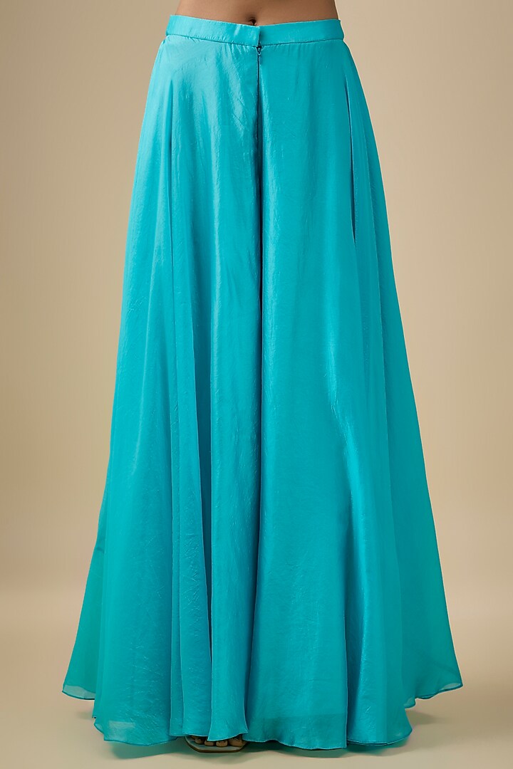Blue Raw Silk Zardosi Embroidered Kurta Set by Prisha's at Pernia's Pop Up Shop