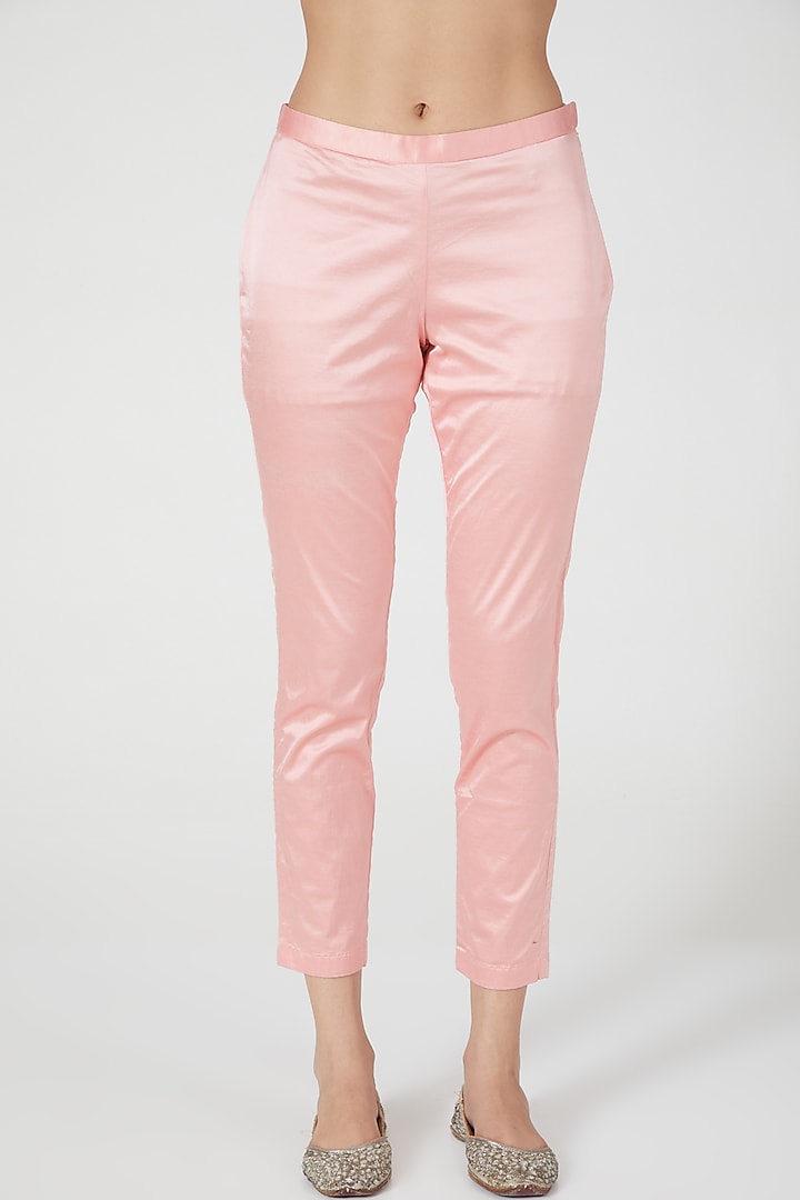 Baby Pink Embroidered Kurta Set by Prisha's at Pernia's Pop Up Shop