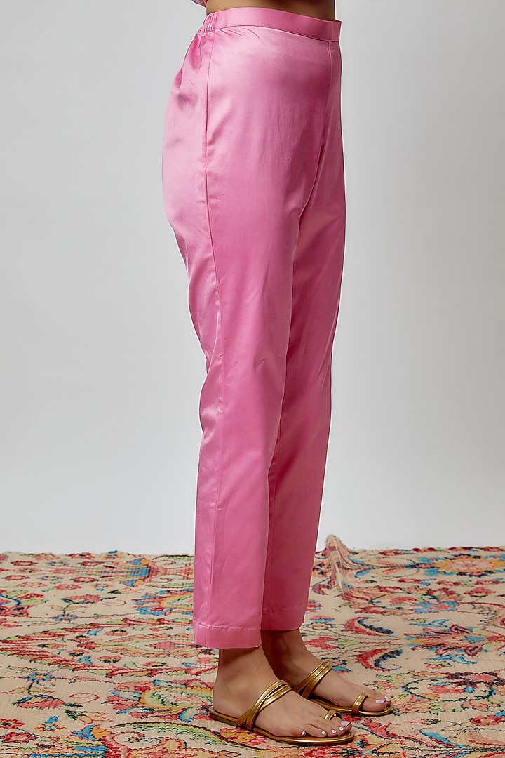 Multi-Colored Silk Floral Geometric Printed & Cutdana Embroidered Kurta Set by Prisha's at Pernia's Pop Up Shop
