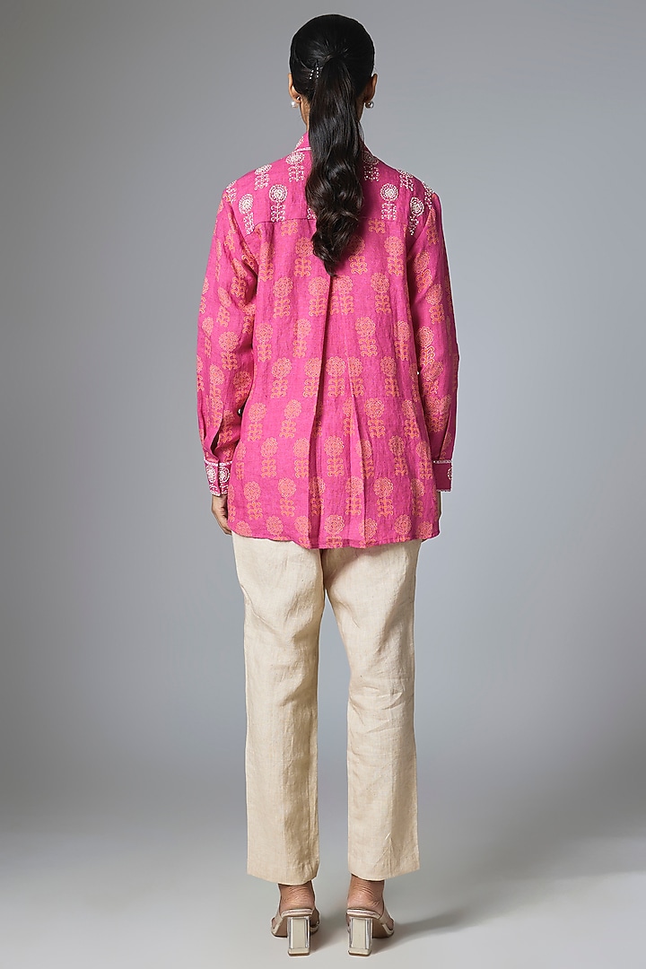 Pink Linen Shirt by Prisha's at Pernia's Pop Up Shop