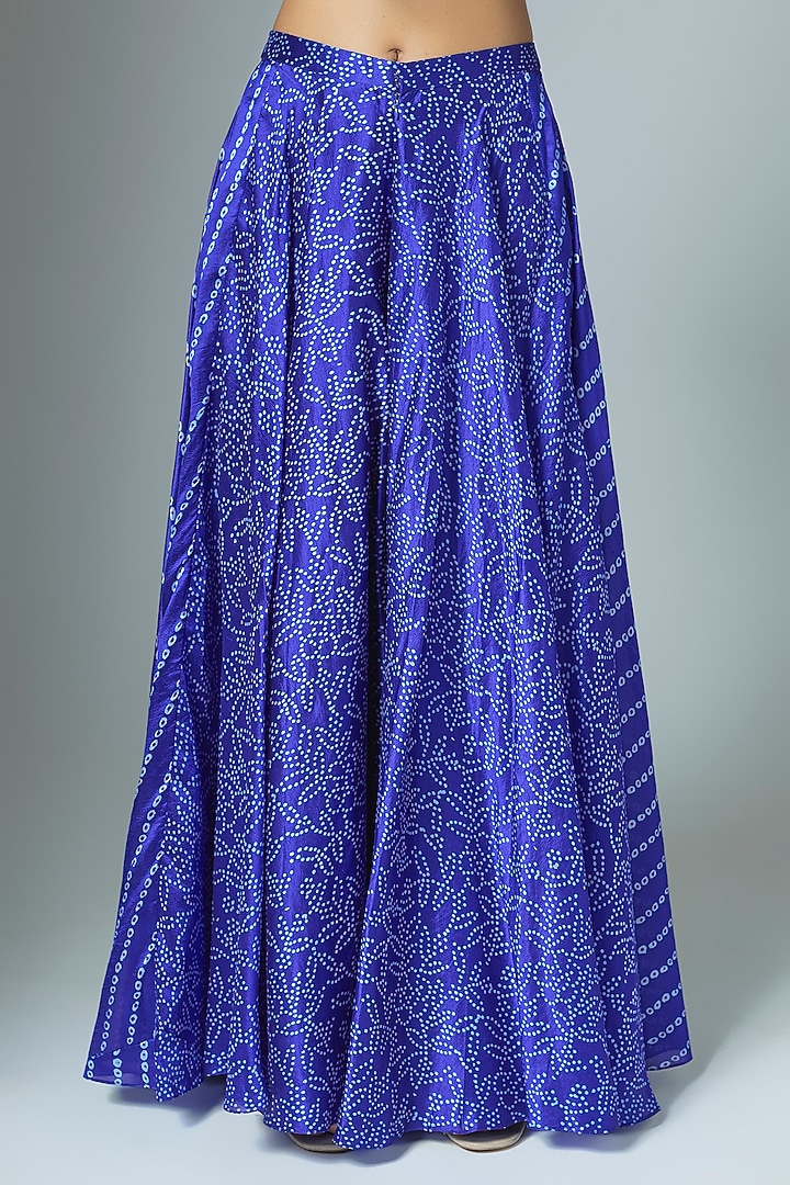 Blue Organza Printed & Cutdana Embroidered Kurta Set by Prisha's at Pernia's Pop Up Shop