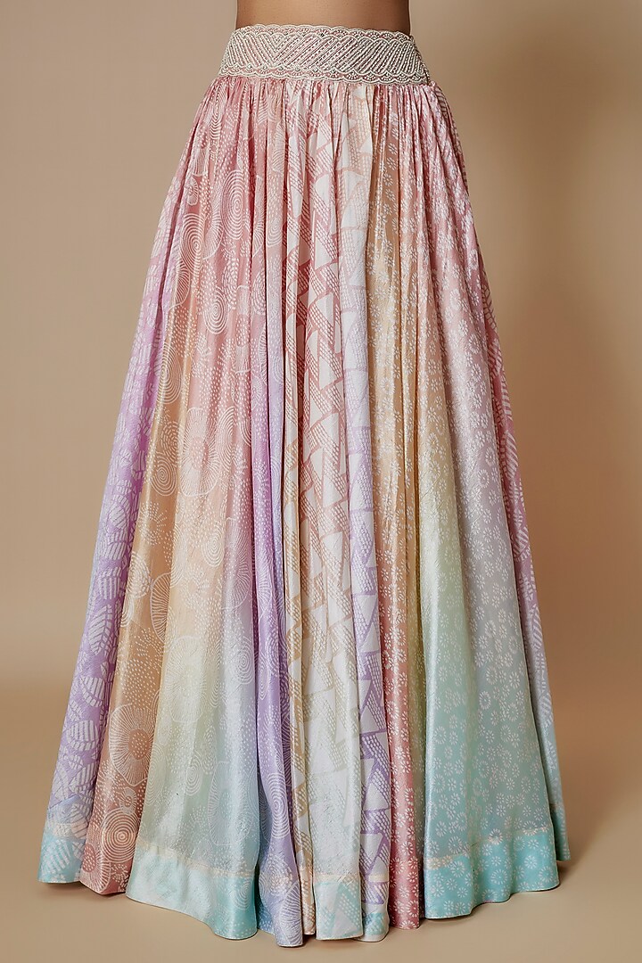 Multi-Colored Silk Wedding Lehenga Set by Prisha's at Pernia's Pop Up Shop