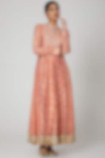 Orange Embroidered Kurta With Pants by Prisha's at Pernia's Pop Up Shop